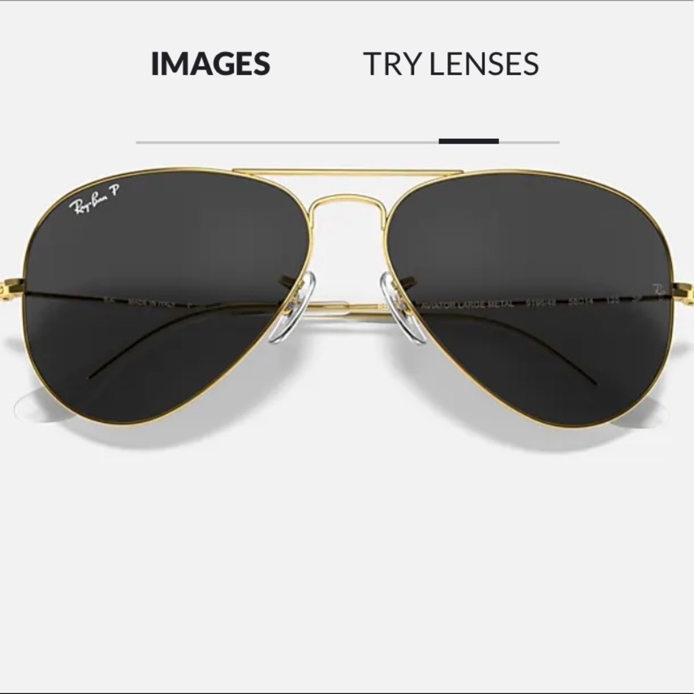 Ray Ban polarized classic aviators.